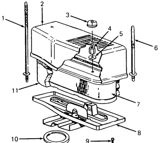 Air Cleaner Diagram and Parts List for 1015 126001-207400-130200100-131200D100-138200100-139200100 Cub Cadet Lawn Tractor